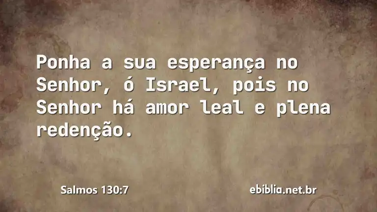 Salmos 130:7