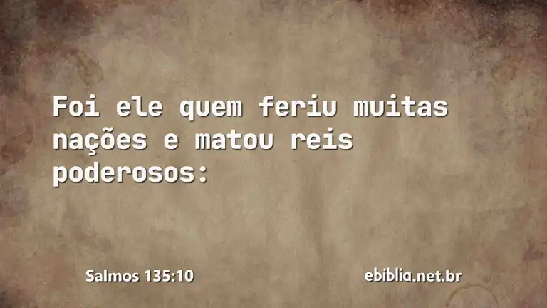 Salmos 135:10