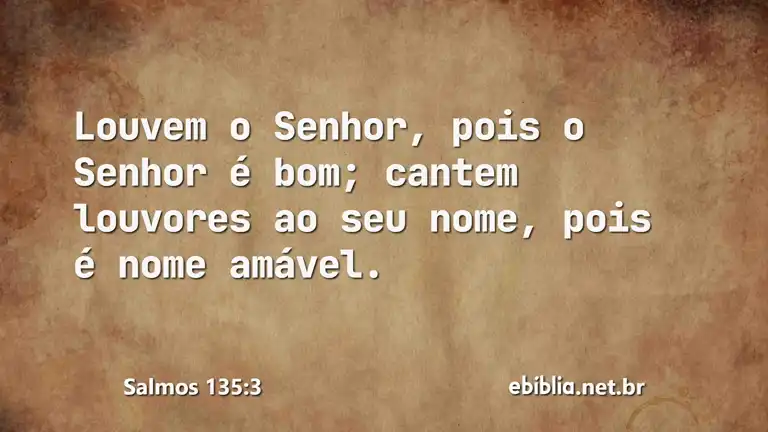 Salmos 135:3