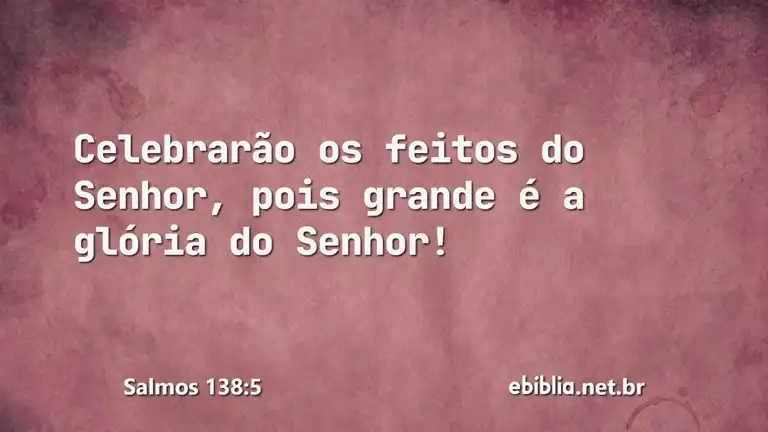 Salmos 138:5