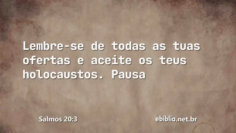 Salmos 20:3