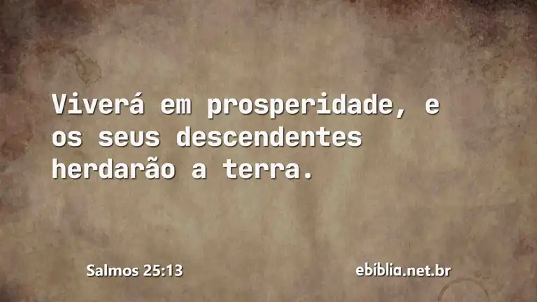 Salmos 25:13