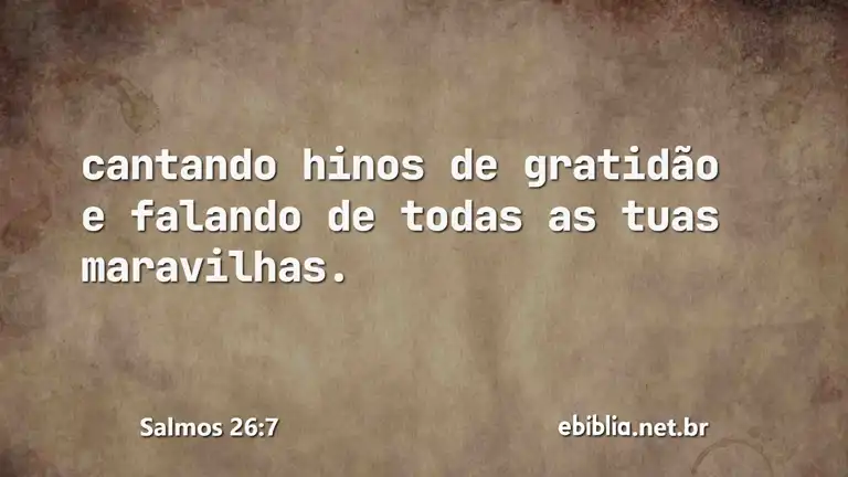 Salmos 26:7