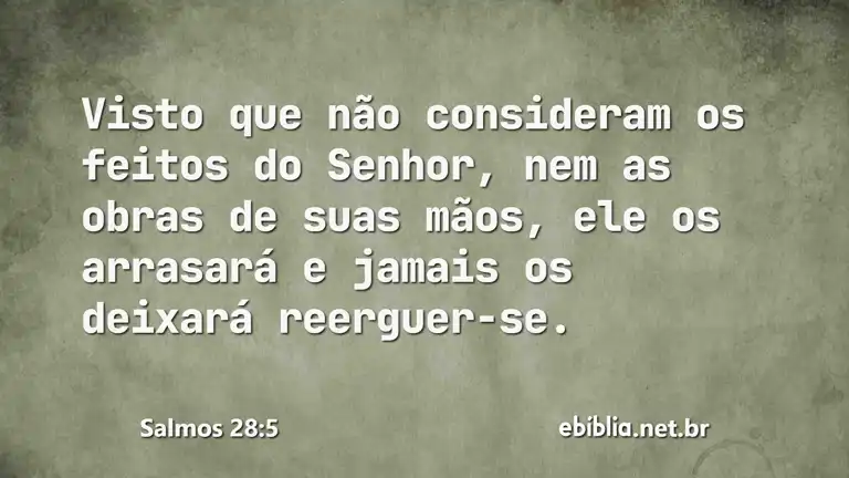 Salmos 28:5