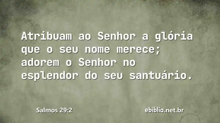 Salmos 29:2