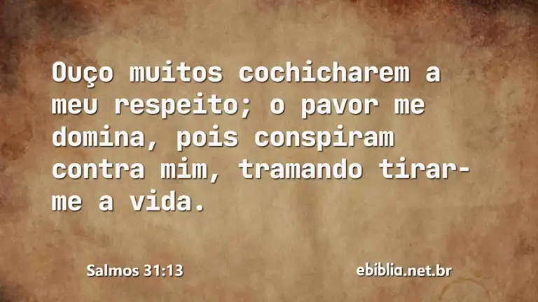 Salmos 31:13