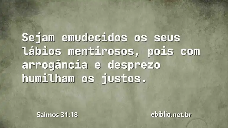 Salmos 31:18