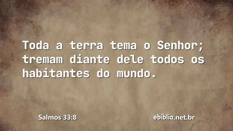 Salmos 33:8