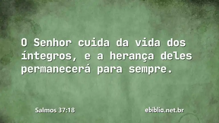 Salmos 37:18