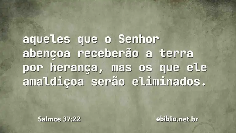 Salmos 37:22