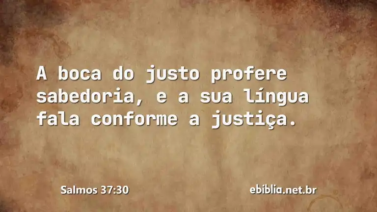 Salmos 37:30