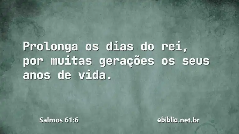 Salmos 61:6