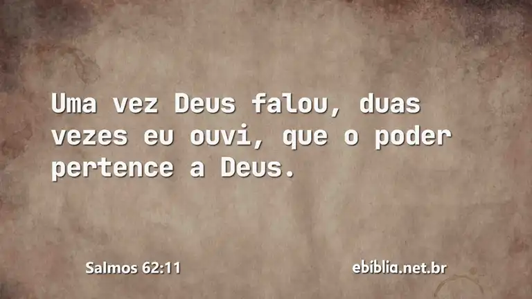 Salmos 62:11