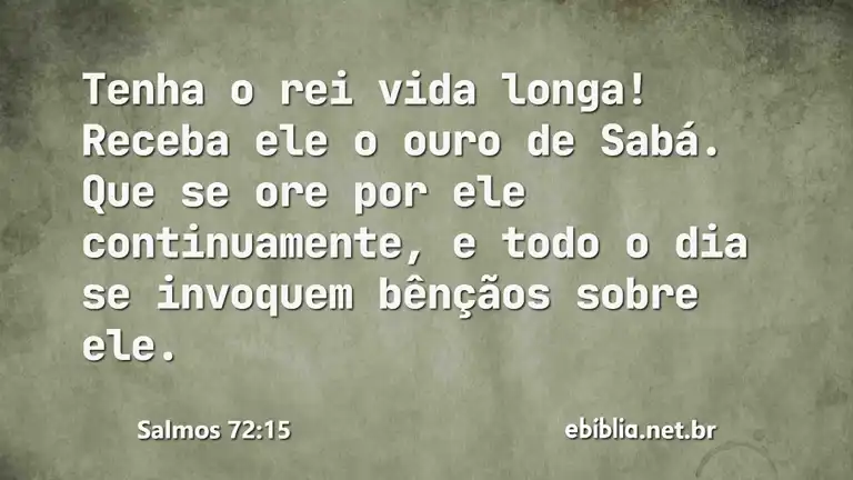 Salmos 72:15