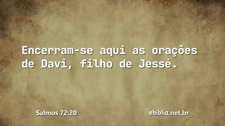 Salmos 72:20