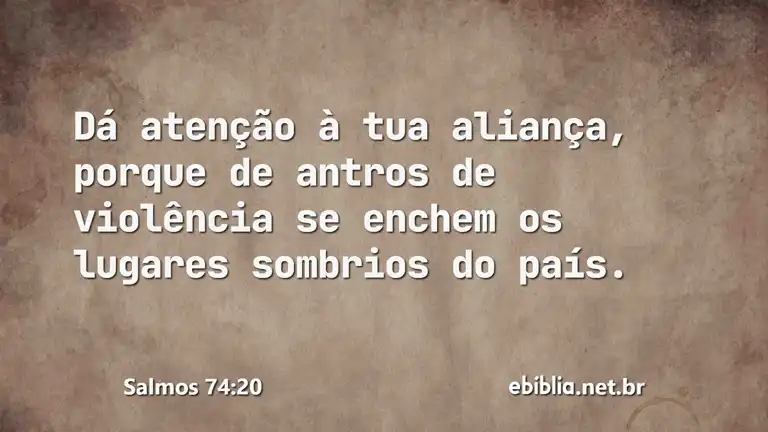 Salmos 74:20