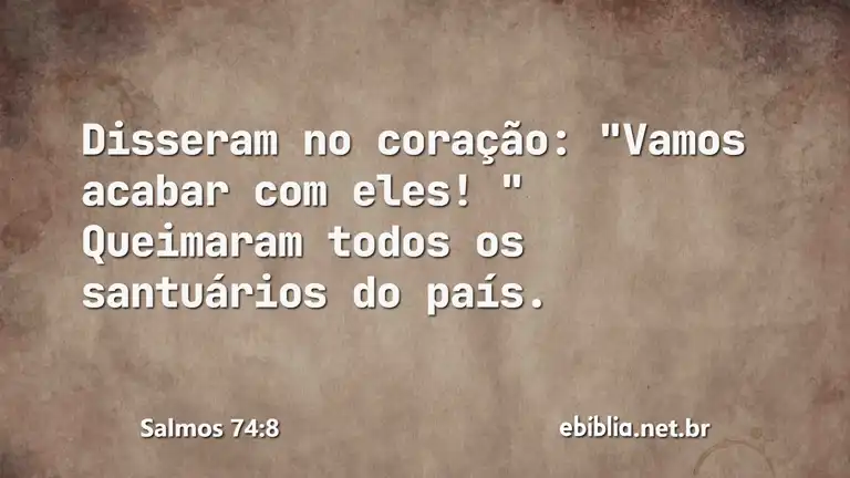 Salmos 74:8