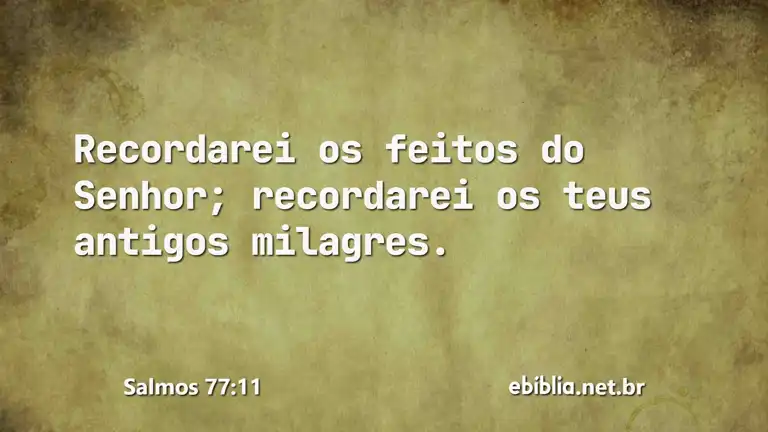 Salmos 77:11