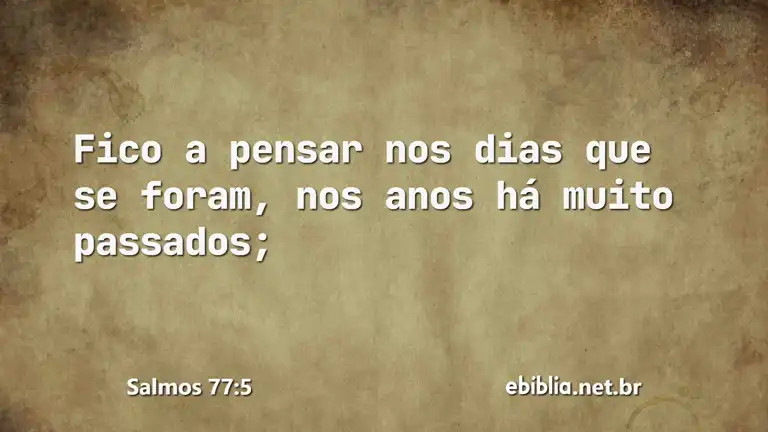 Salmos 77:5