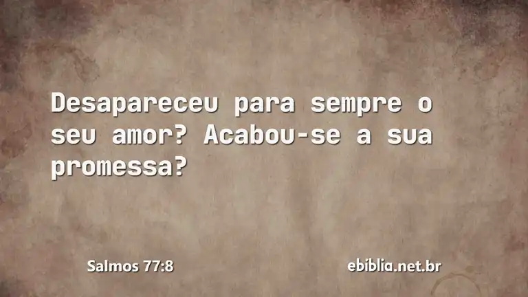 Salmos 77:8