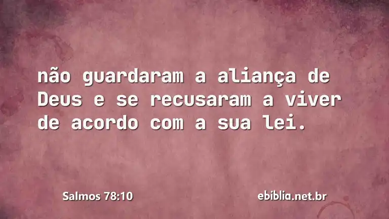 Salmos 78:10