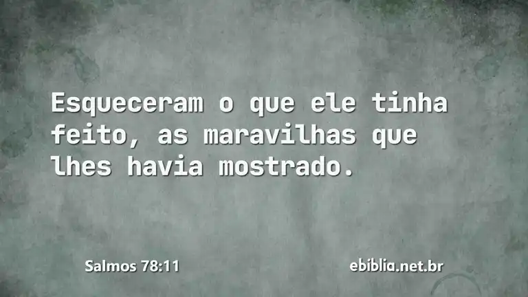 Salmos 78:11