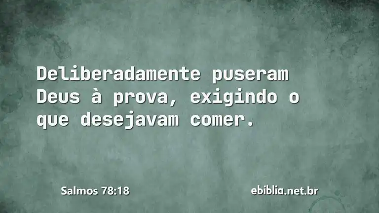 Salmos 78:18