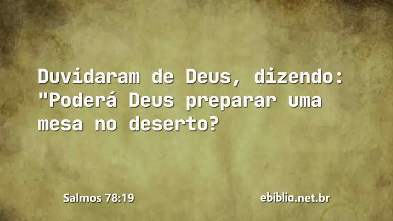 Salmos 78:19