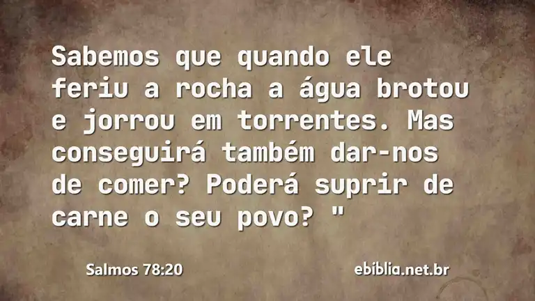 Salmos 78:20