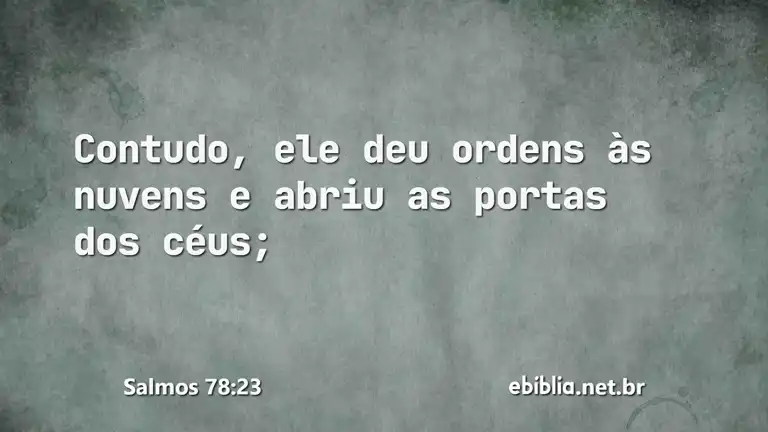 Salmos 78:23