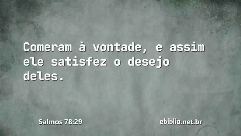 Salmos 78:29