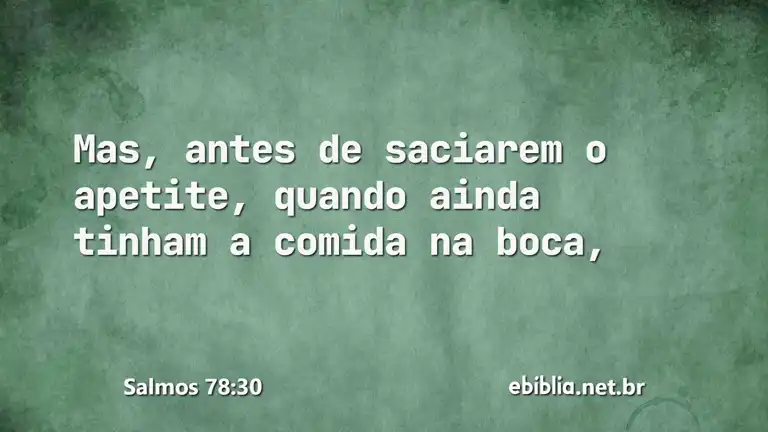 Salmos 78:30