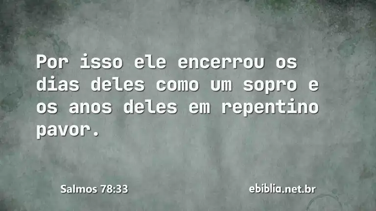 Salmos 78:33