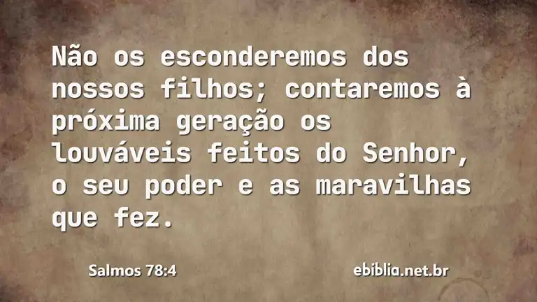 Salmos 78:4