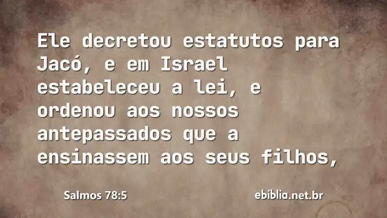 Salmos 78:5