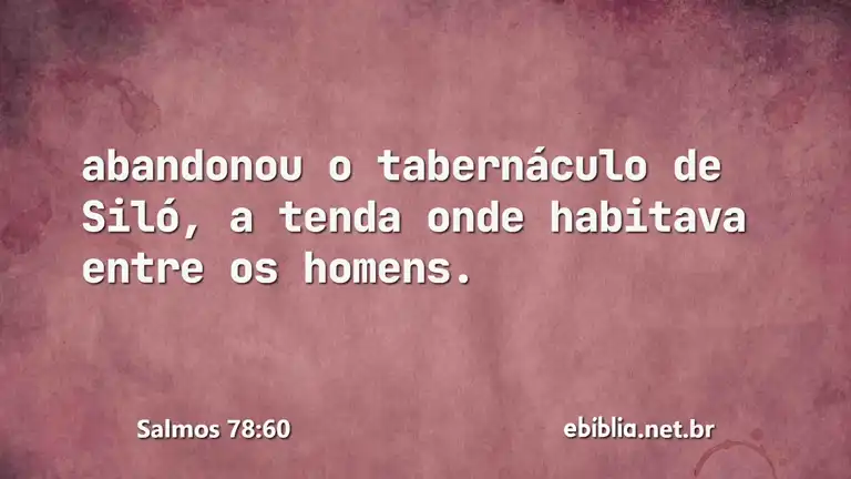 Salmos 78:60