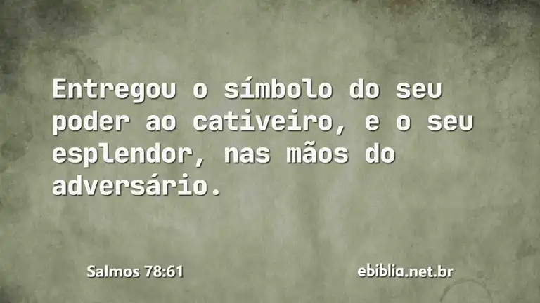 Salmos 78:61