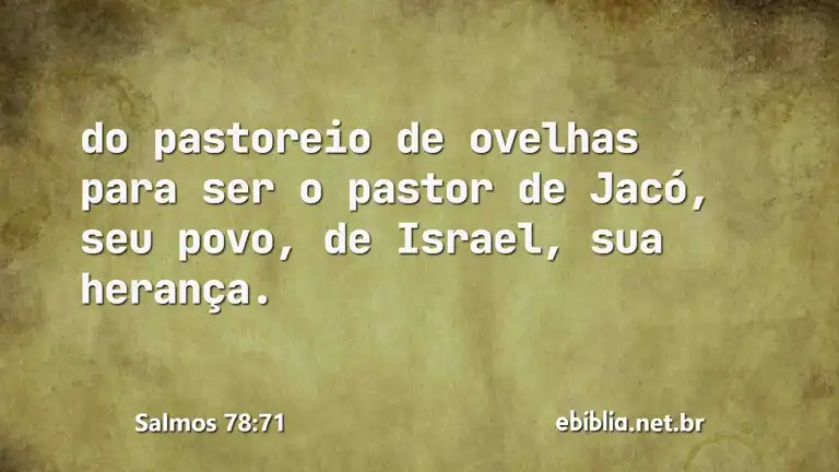 Salmos 78:71