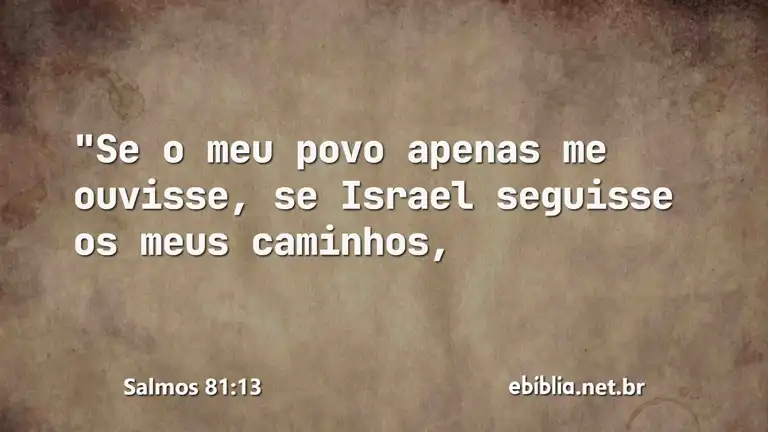 Salmos 81:13