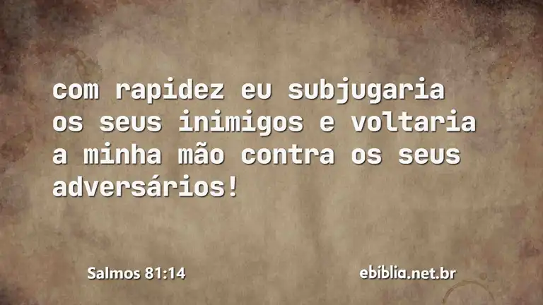 Salmos 81:14