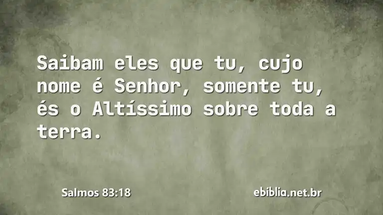 Salmos 83:18