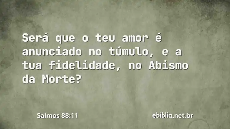 Salmos 88:11