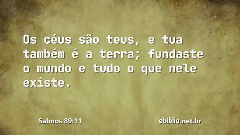 Salmos 89:11