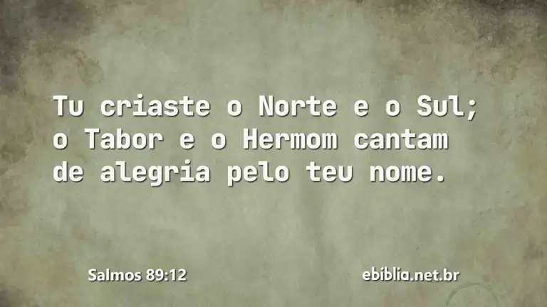 Salmos 89:12