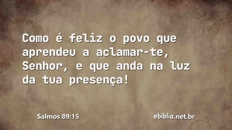 Salmos 89:15