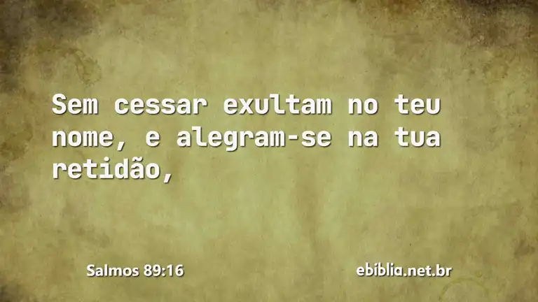 Salmos 89:16