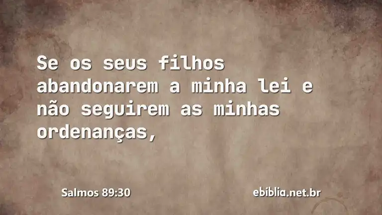 Salmos 89:30