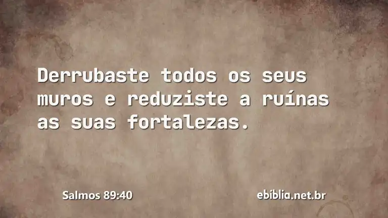 Salmos 89:40