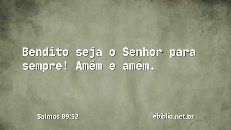 Salmos 89:52