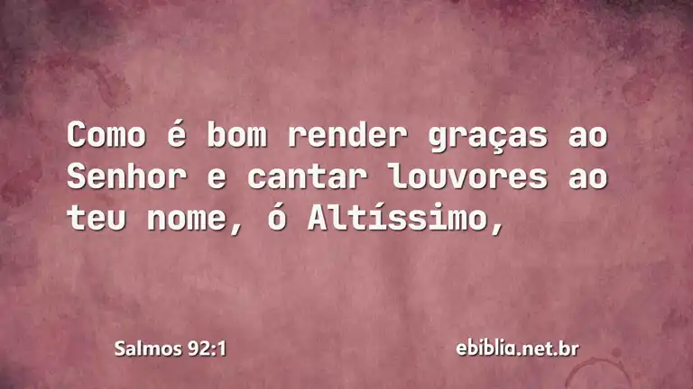 Salmos 92:1